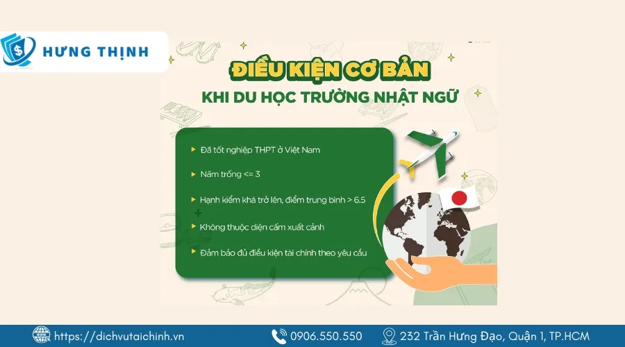 Điều kiện du học Nhật bản hệ Nhật Ngữ