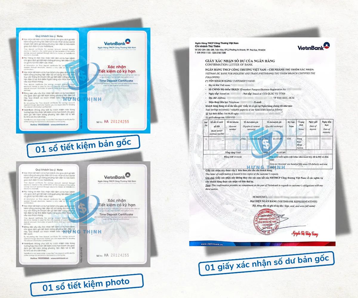 Mẫu hồ sơ chứng minh tài chính du học